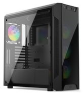 SilentiumPC skříň MidT Armis AR7X EVO TG ARGB / 2x USB 3.0 / 4x 120 mm fan / tvrzené sklo / A-RGB podsvícení / černá