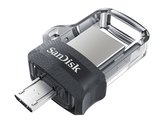 SanDisk Ultra Dual Drive m3.0 64GB / USB 2.0 Typ Micro B / USB 3.0 Typ-A / šedá