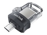 SanDisk Ultra Dual Drive m3.0 128GB / USB 2.0 Typ Micro B / USB 3.0 Typ-A / šedá
