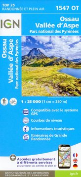 Ossau D\'Aspe Parc National des Pyrenees 1:25 000
