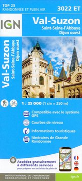 Val Suzon  Saint-Etienne-L\'Abbaye Dijon Ouest 1:25 000