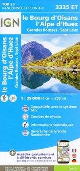 Le Bourg D\'Oisans L\'Alpe d\'Huez Grandes Rousses Sept Laux 1:25 000
