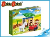 BanBao stavebnice Eco Farm stáj s koníkem 59ks + 1 figurka ToBees v krabičce