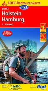 ADFC-Radtourenkarte 2 Holstein Hamburg 1:150.000, reiß- und wetterfest, GPS-Tracks Download