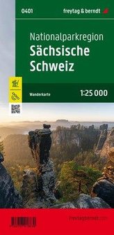 Nationalparkregion Sächsische Schweiz, Wanderkarte 1:25.000, mit Info Guide