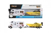 Autokaravan se člunem kov/plast 34cm na zpětné natažení v krabičce 36x15,5x6cm