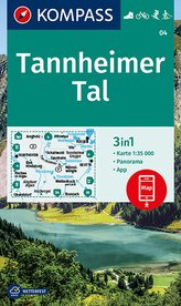 KOMPASS Wanderkarte Tannheimer Tal 1:35 000