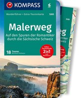 KOMPASS Wanderführer Malerweg - Auf den Spuren der Romantiker durch die Sächsische Schweiz 1:25 000
