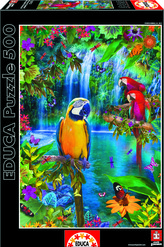 Puzzle Papoušci v džungli 500 dílků