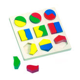 Dřevěné Puzzle - geometrické tvary