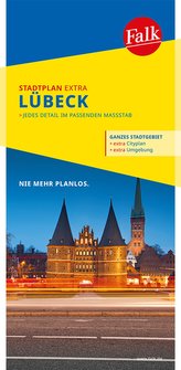 Falk Stadtplan Extra Standardfaltung Lübeck 1:22 500