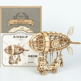 RoboTime dřevěné 3D puzzle Fantastická vzducholoď
