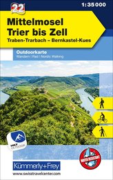 Mittelmosel - Trier bis Zell 1 : 35.000 Outdoorkarte 22