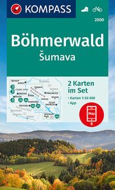 KOMPASS Wanderkarte Böhmerwald, sumava 1:50 000  LZ bis 2026