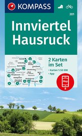 KOMPASS Wanderkarte Innviertel, Hausruck 1:50 000  LZ bis 2026