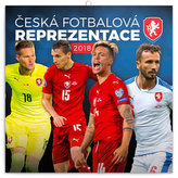 Kalendář poznámkový 2018 - Česká fotbalová reprezentace, 30 x 30 cm
