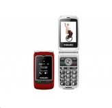 EVOLVEO EasyPhone FG, vyklápěcí mobilní telefon 2,8\" pro seniory s nabíjecím stojánkem, červená