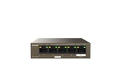 Tenda TEG1105PD - 5-port PoE PD Gigabit Ethernet Switch, 1x PoE IN, 4x PoE OUT, Kov, Fanless