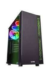 1stCOOL skříň RAINBOW 1 EVO ARGB Strip + Fan, middle tower, AU, USB3.0, bez zdroje, průhledná bočnice, černá