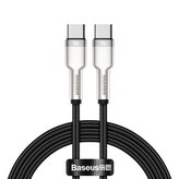 Baseus Cafule Series nabíjecí / datový kabel USB-C samec na USB-C samec s kovovými koncovkami 100W 2m, černá