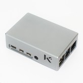 Hliníková krabička KKSB pro Raspberry Pi 4 s pasivním chladičem, šedá