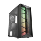 Fortron skříň Midi Tower CMT211 Black, A.RGB, průhledná bočnice