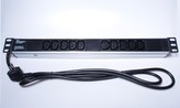 PREMIUMCORD Panel napájecí do 19\" racku 1U, 10xIEC (C13), 2m kabel
