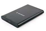 GEMBIRD externí box pro 2,5\" disky, USB 3.1, Type-C, broušený hliník, černá