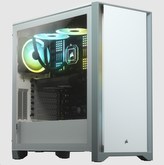 CORSAIR case 4000D, Mid-Tower, ATX Case, průhledná bočnice, bez zdroje, bílá