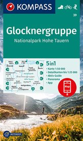 KOMPASS Wanderkarte Glocknergruppe, Nationalpark Hohe Tauern 1:50 000  LZ bis 2026
