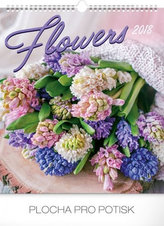 Kalendář nástěnný 2018 - Květiny - prodloužená verze