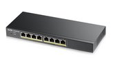 ZyXEL GS1900-8HP v2 8-port Desktop Gigabit Web Smart PoE switch: 8x Gigabit metal, IPv6, PoE budget 70W, fanless