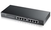 ZyXEL GS1900-8, 8-port Desktop Gigabit Web Smart switch: 8x Gigabit metal, IPv6, 802.3az (Green), Easy set up wizard, fa