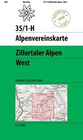 Zillertaler Alpen West - Historische Karte 1:25 000