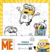 Omalovánkové puzzle s voskovkami Mimoni