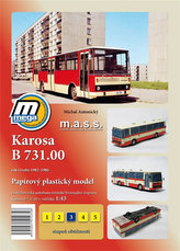 Karosa B 731.00 rok výroby 1982 - 1986/papírový model