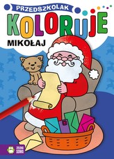 Mikołaj. Przedszkolak koloruje