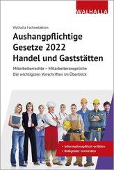 Aushangpflichtige Gesetze 2022 Handel und Gaststätten