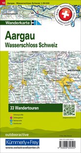 Aargau, Wasserschloss Schweiz Touren-Wanderkarte Nr. 10 1:50 000