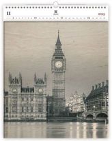 Luxusní dřevěný obrazový kalendář Big Be