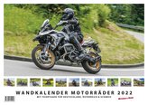 Foto-Wandkalender Motorräder 2022 A3 quer mit Feiertagen für Deutschland, Östereich und die Schweiz - Mit Platz für Notizen
