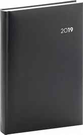 Denní diář Balacron 2019, černý, 15 x 21
