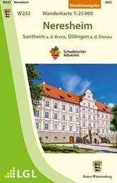Neresheim - Sontheim a.d.Brenz, Dillingen a.d.Donau Wanderkarte 1:25.000