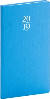 Kapesní diář Capys 2019, modrý, 9 x 15,5