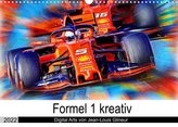 Formel 1 kreativ - Digital Art von Jean-Louis Glineur (Wandkalender 2022 DIN A3 quer)