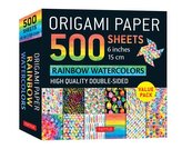 Origami Paper 500 Sheets Rainbow Watercolors 6 (15 CM): Tuttle Origami Paper: High-Quality Double-Sided Origami Sheets Printed w