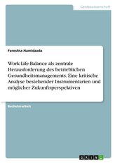 Work-Life-Balance als zentrale Herausforderung des betrieblichen Gesundheitsmanagements. Eine kritische Analyse bestehender Inst