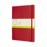 Moleskine: Zápisník měkký čistý červený XL