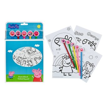 Sada omalovánek s pastelkami Prasátko Peppa Sada omalovánek s pastelkami Prasátko Peppa