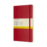 Moleskine: Zápisník měkký čtverečkovaný červený L